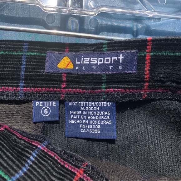 [LizSport] Blue High Waist Plaid Corduroy Shorts - Picture 3 of 3